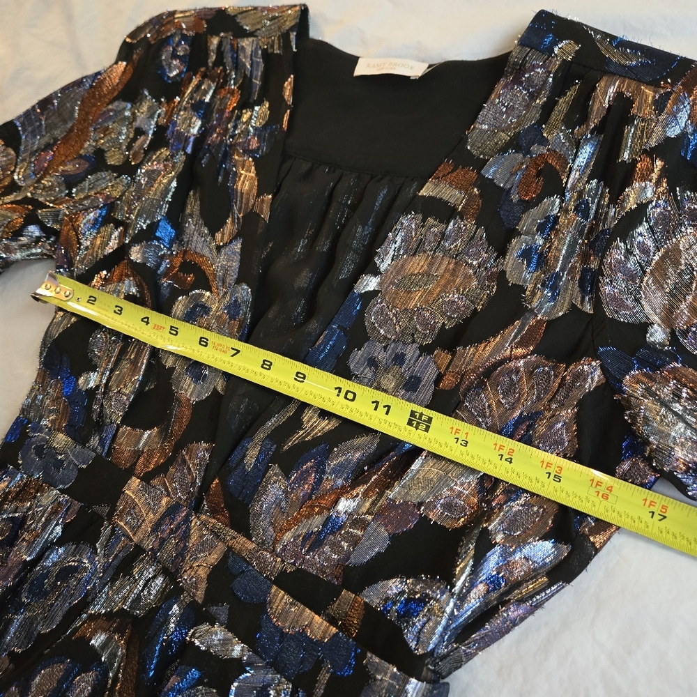 Ramy Brook sz 4 Shaina Lurex Silk Jacquard Mini Dress - Picture 5 of 12